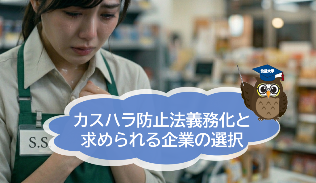 もう従業員を一人で悩ませない！カスハラ時代を生き抜く「自社の対策」と「プロの頼り方」——2026年、カスハラ防止法義務化と求められる企業の選択