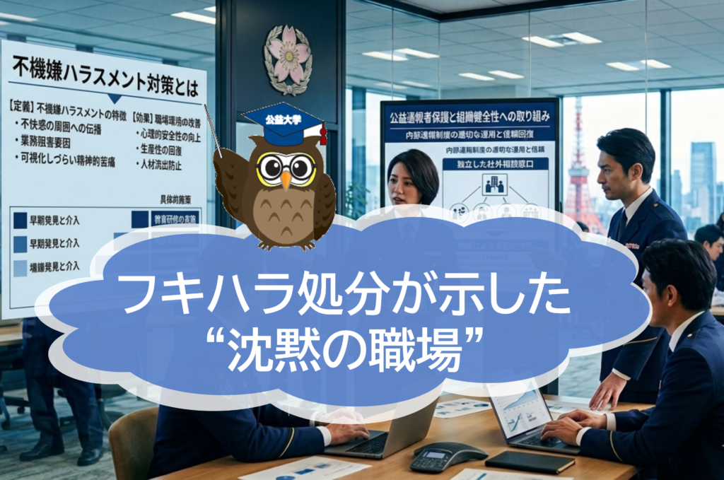 フキハラ処分が示した“沈黙の職場”と公益通報のこれから～個人の我慢に頼る時代から、仕組みで心を守る時代へ～