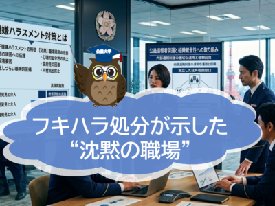フキハラ処分が示した“沈黙の職場”と公益通報のこれから～個人の我慢に頼る時代から、仕組みで心を守る時代へ～
