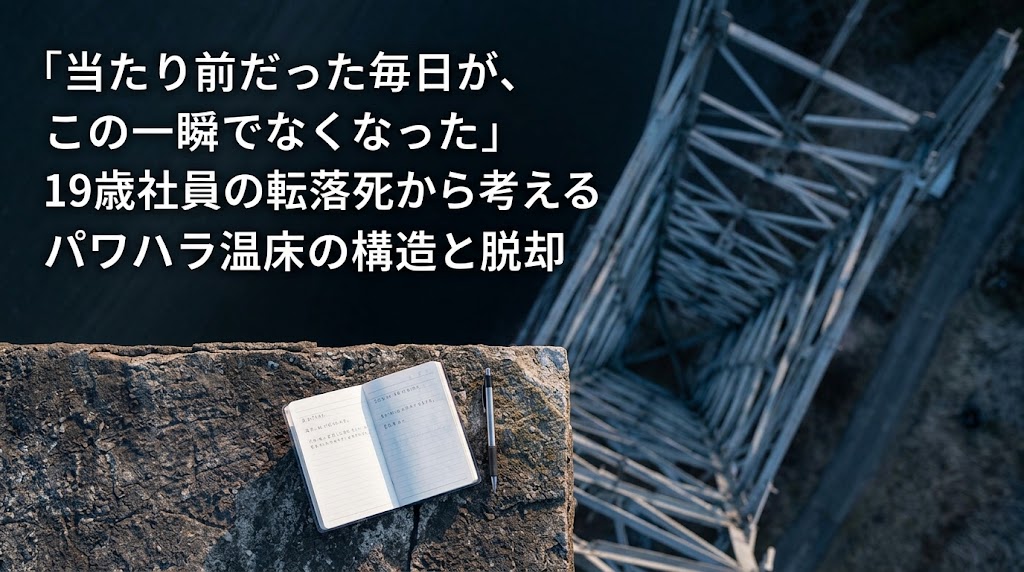 「当たり前だった毎日が、この一瞬でなくなった」19歳社員の転落死から考えるパワハラ温床の構造と脱却